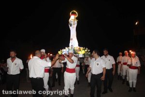 Viterbo - Il trasporto della statua di Santa Rosa per le vie di Santa Barbara