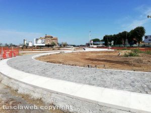 Viterbo - I lavori alla rotatoria sulla Cassia a San Lazzaro