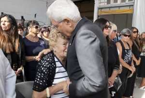 Genova - Il presidente della Repubblica, alla cerimonia, incontra i famigliari delle vittime del crollo del ponte Moranti