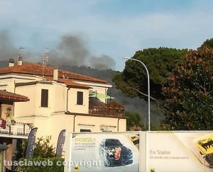 Bolsena - L'incendio in località Le Vigne