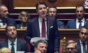 Roma - Il discorso di Conte in Senato