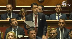Roma - Il discorso di Conte in Senato