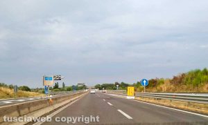 Bagnaia - Lavori allo svincolo della Umbro-Laziale