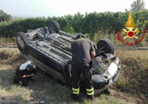 Castiglione in Teverina - L'intervento dei vigili del fuoco