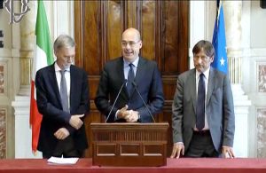 ZIngaretti al termine delle consultazioni da Conte