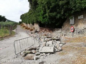 Bagnaia - Il crollo del muro di cinta di Villa Lante