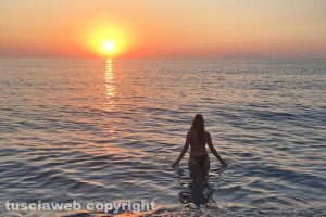 Milazzo - Il tramonto dalla spiaggia di Ponente