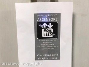 Viterbo - Belcolle - L'ascensore fuori uso
