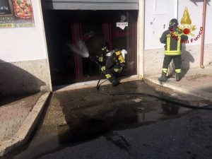 Civitavecchia - L'intervento dei vigili del fuoco