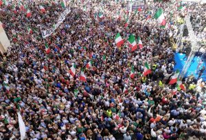 Roma - La manifestazione, indetta da Fdi, contro il governo Conte bis