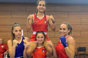 Sport - Pugilato - Le azzurre Martina La Piana, Erika Priscindaro, Daniela Golino e Melissa Gemini