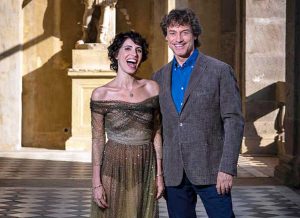 Bassano Romano - Giorgia e Alberto Angela a villa Giustiniani