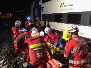 Oriolo Romano - L'esercitazione di protezione civile alla stazione