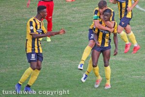 Sport - Calcio - Viterbese - L'esultanza di Mamadou Tounkara