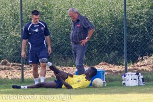 Sport - Calcio - Viterbese - Mamadou Tounkara sdraiato a terra