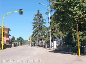 Montefiascone - I semafori installati in via Fiordini