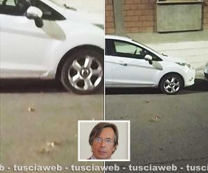 Orte - Bottiglia vola dal belvedere in strada - Nel riquadro Il sindaco Angelo Giuliani