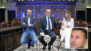 Santa Rosa - La diretta social con Maurizio Donsanti - Nel riquadro il consigliere comunale Gianmaria Santucci