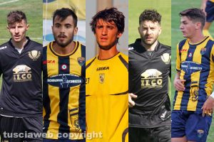 Sport - Calcio - Viterbese - Da sinistra: Molinaro, Volpe, Svidercoschi, Pacilli ed Errico