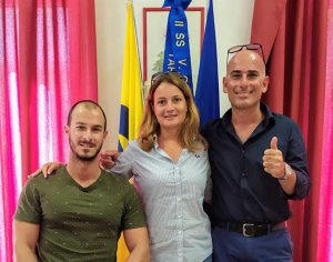 Tiziano Monti e Alfredo Boldorini insieme alla dirigente Laura Pirol