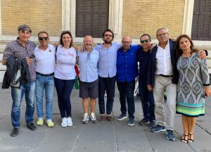 Roma - Lo stato maggiore FdI e Minchella alla manifestazione FdI contro il governo