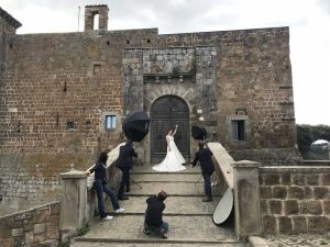 Lo shooting sugli abiti da sposa a Celleno