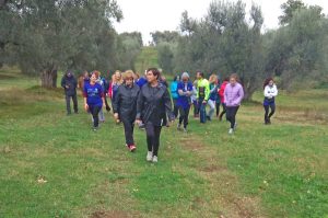 Camminata tra gli olivi