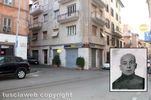 Viterbo - Via della Pettinara - Nel riquadro Giovanni Maria Farina