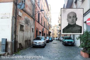 Viterbo - Via della Pettinara - Nel riquadro Giovanni Maria Farina