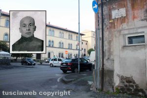 Viterbo - Via della Pettinara - Nel riquadro Giovanni Maria Farina
