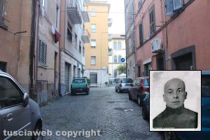Viterbo - Via della Pettinara - Nel riquadro Giovanni Maria Farina