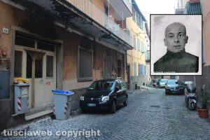 Viterbo - Via della Pettinara - Nel riquadro Giovanni Maria Farina