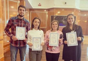 Trevi- Gli istruttori Jacopo Sapronetti, Alessia Marchetti, Maurizia Burioni, Maria Sabatti