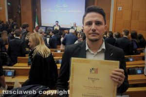Roma - Giordano Piacenti premiato alla camera dei deputati dalla fondazione Italia Usa