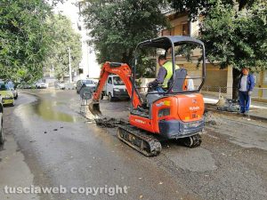 Viterbo - Perdita d'acqua a via Treviso