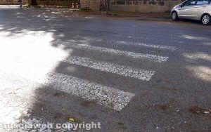 Viterbo - L'attraversamento pedonale a viale Baracca