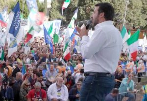 Roma - Matteo Salvini - Manifestazione della Lega