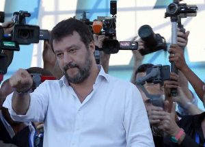 Roma - Matteo Salvini - Manifestazione della Lega