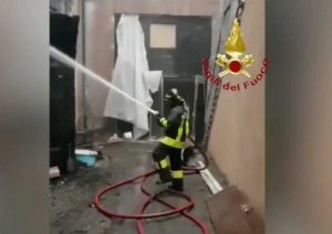 Torino - Incendio nella Cavallerizza reale