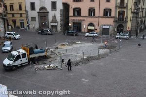 Viterbo - Lavori a piazza del Comune