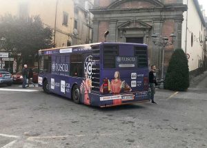 Bagnaia - Un bus della Francigena