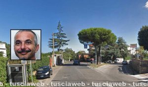 Ronciglione - Il luogo dell'incidente - Nella foto: Paco Fabrini