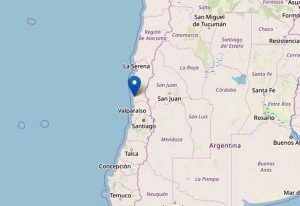 Santiago - La zona interessata dalla scossa di terremoto