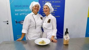 Fiera di Roma - Paola Fabbri e Giulia Malfatani dell'alberghiero di Montalto di Castro alla manifestazione Mercato Mediterraneo