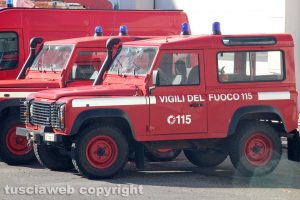 Le jeep dei vigili del fuoco