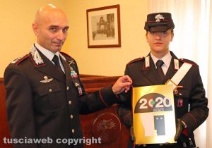 Viterbo - Il comandante provinciale dei carabinieri Andrea Antonazzo presenta il calendario 2020 dell'Arma