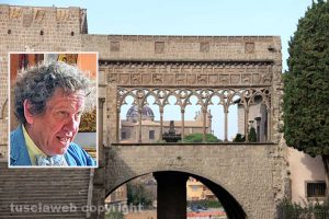 Viterbo - Palazzo dei Papi - Nel riquadro: Philippe Daverio