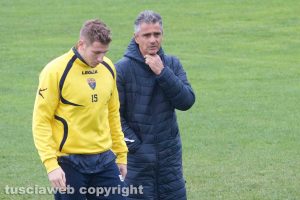 Sport - Calcio - Viterbese - L'allenamento di oggi - Giovanni Lopez e Federico Baschirotto