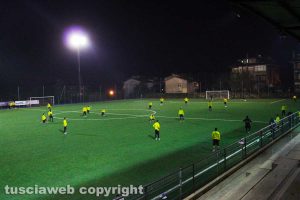Sport - Calcio - Viterbese - L'allenamento in notturna a Ronciglione
