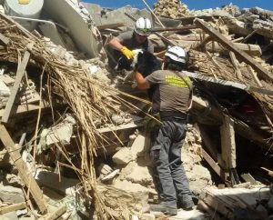 La protezione civile di Piansano in azione nelle zone terremotate